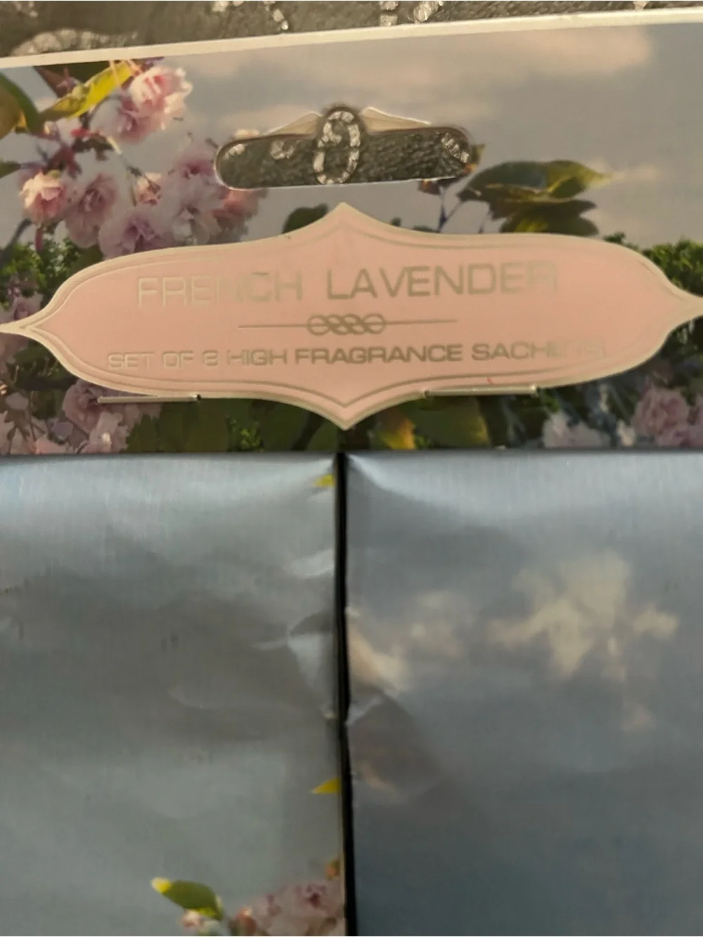 NWT Floral French Lavender & Lilac Wild Rose Decorative Sachet Set for Linens